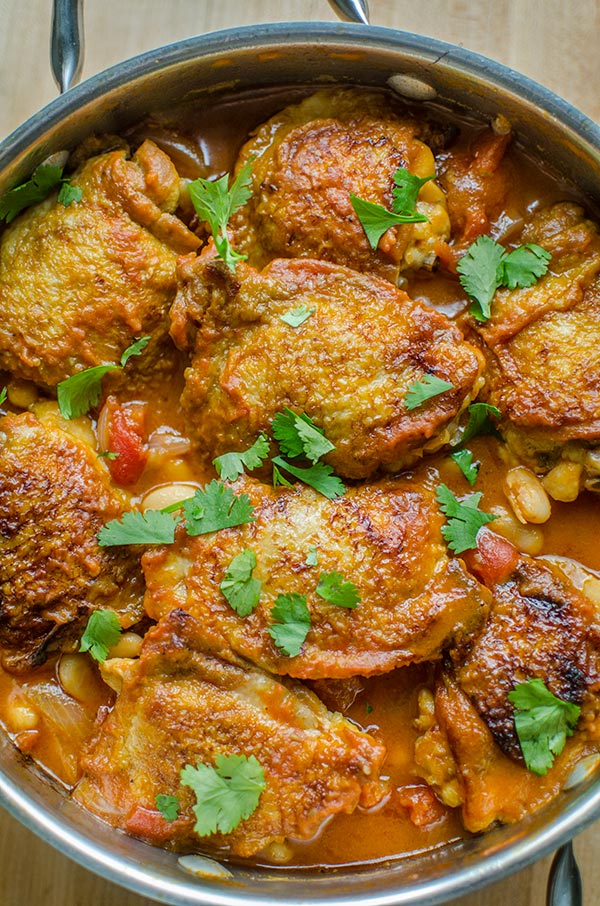 Braised Chicken Thighs with Tomato and Garlic Kitchen Cookbook