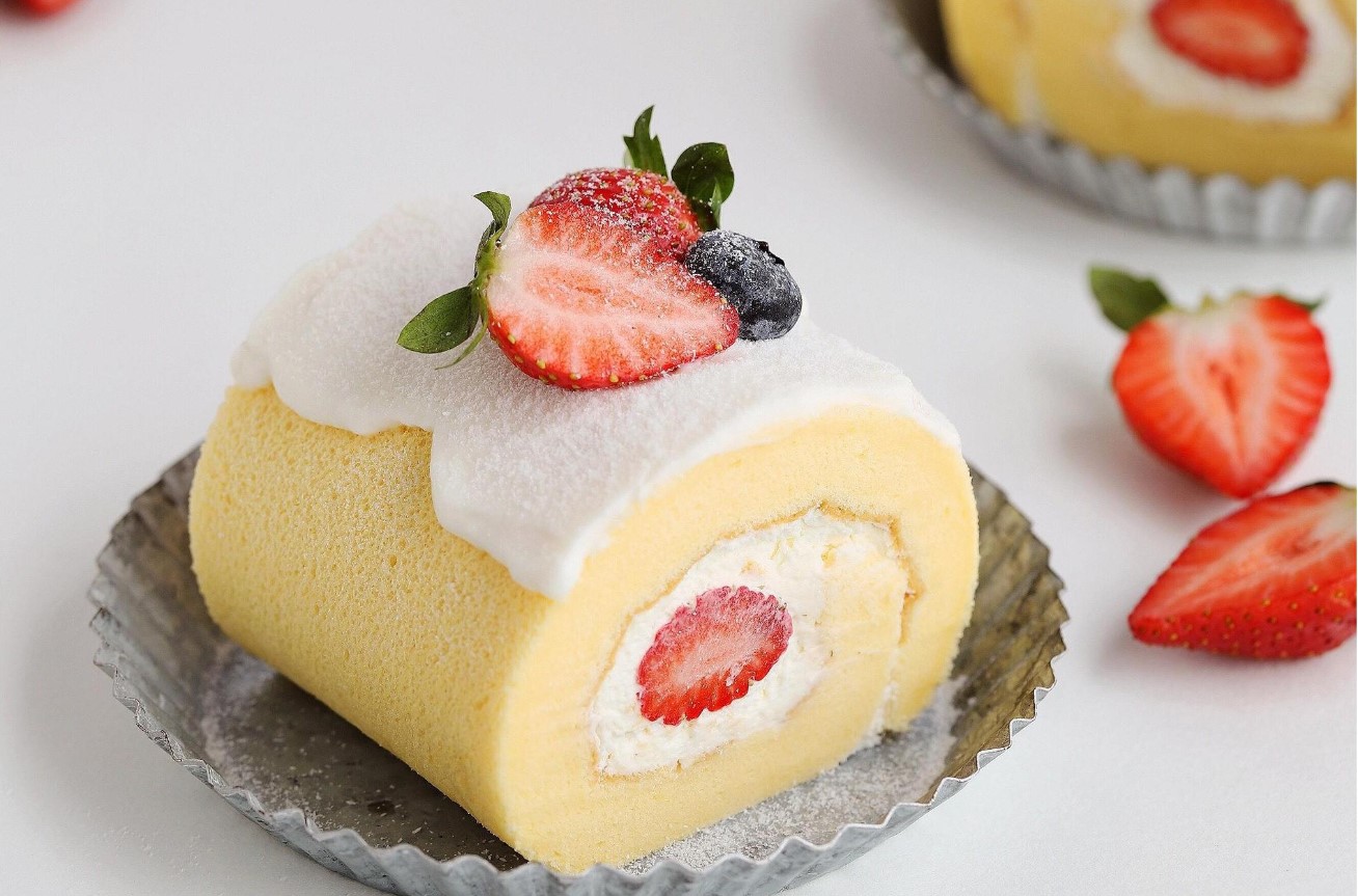 Strawberry Yogurt Roll Cake Recipe Kitchen Cookbook