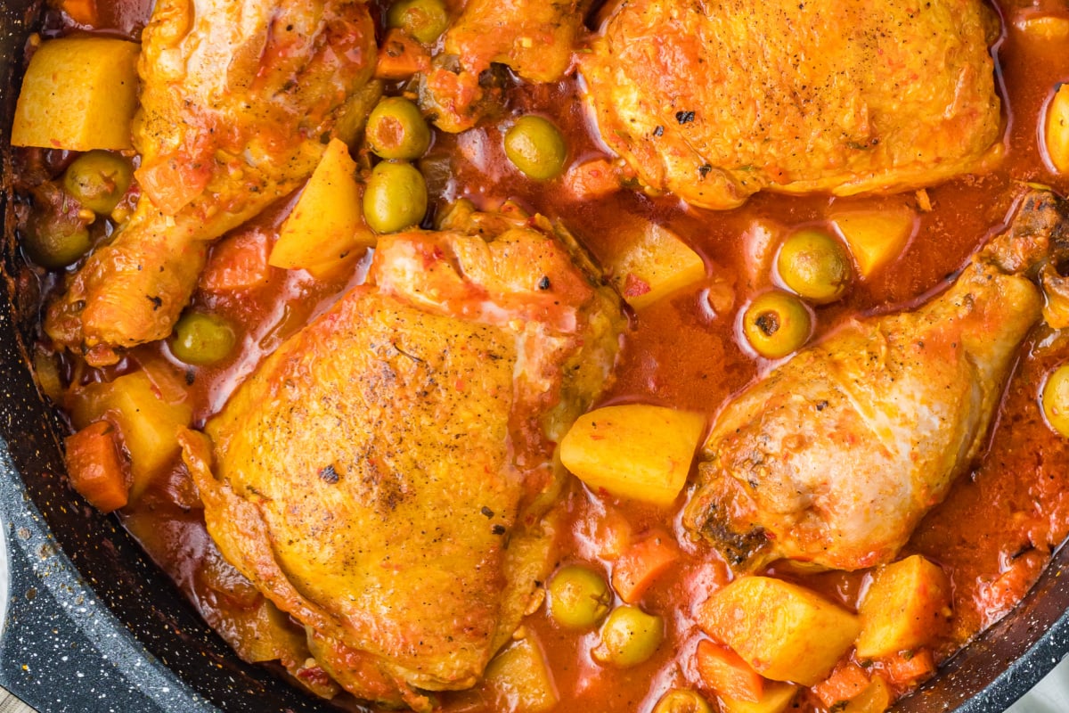 pollo con papas fritas