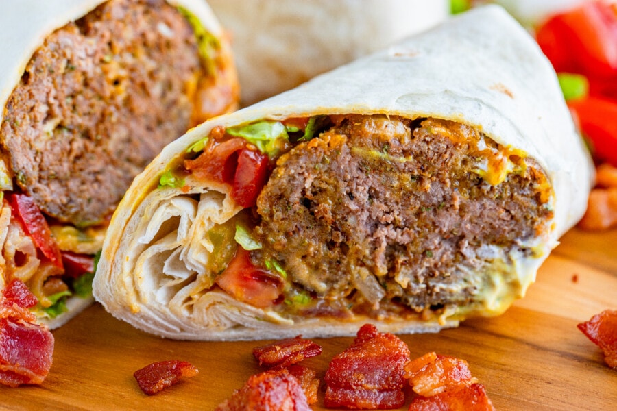 Cheesy Burger Burritos Kitchen Divas