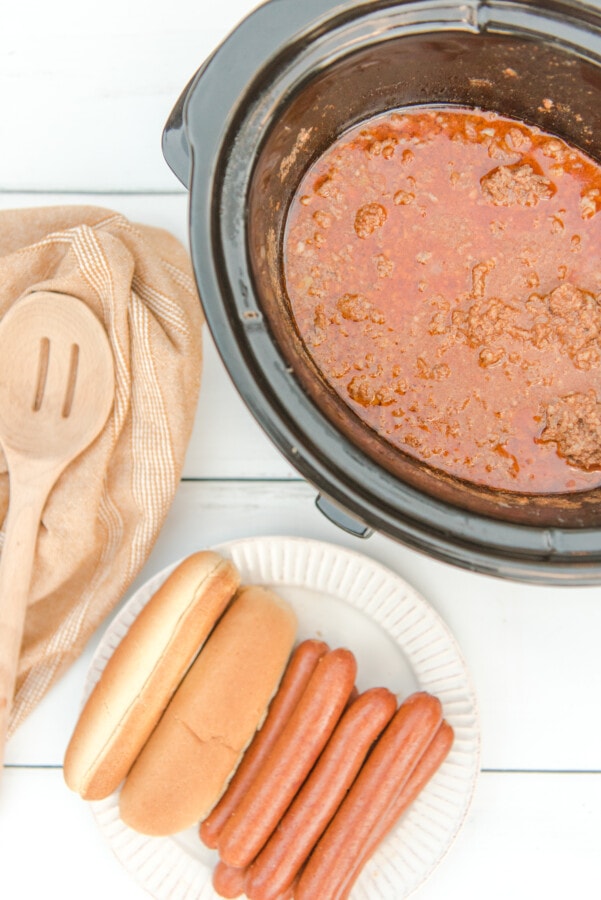 Homemade Crock Pot Hot Dog Chili Kitchen Divas