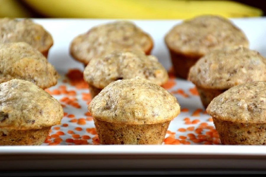 Mini Nutty Banana Lentil Muffins Kitchen Divas