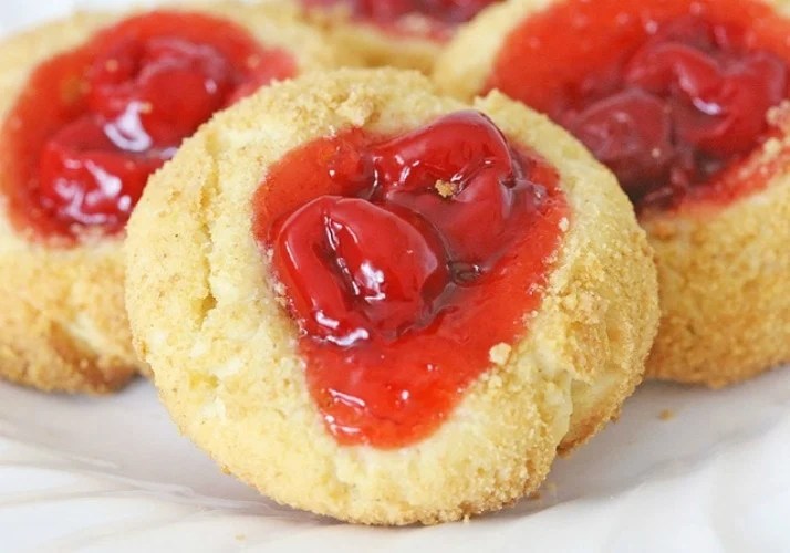 Creamy Thumbprint Cherry Cheesecake Cookie Kitchen Divas