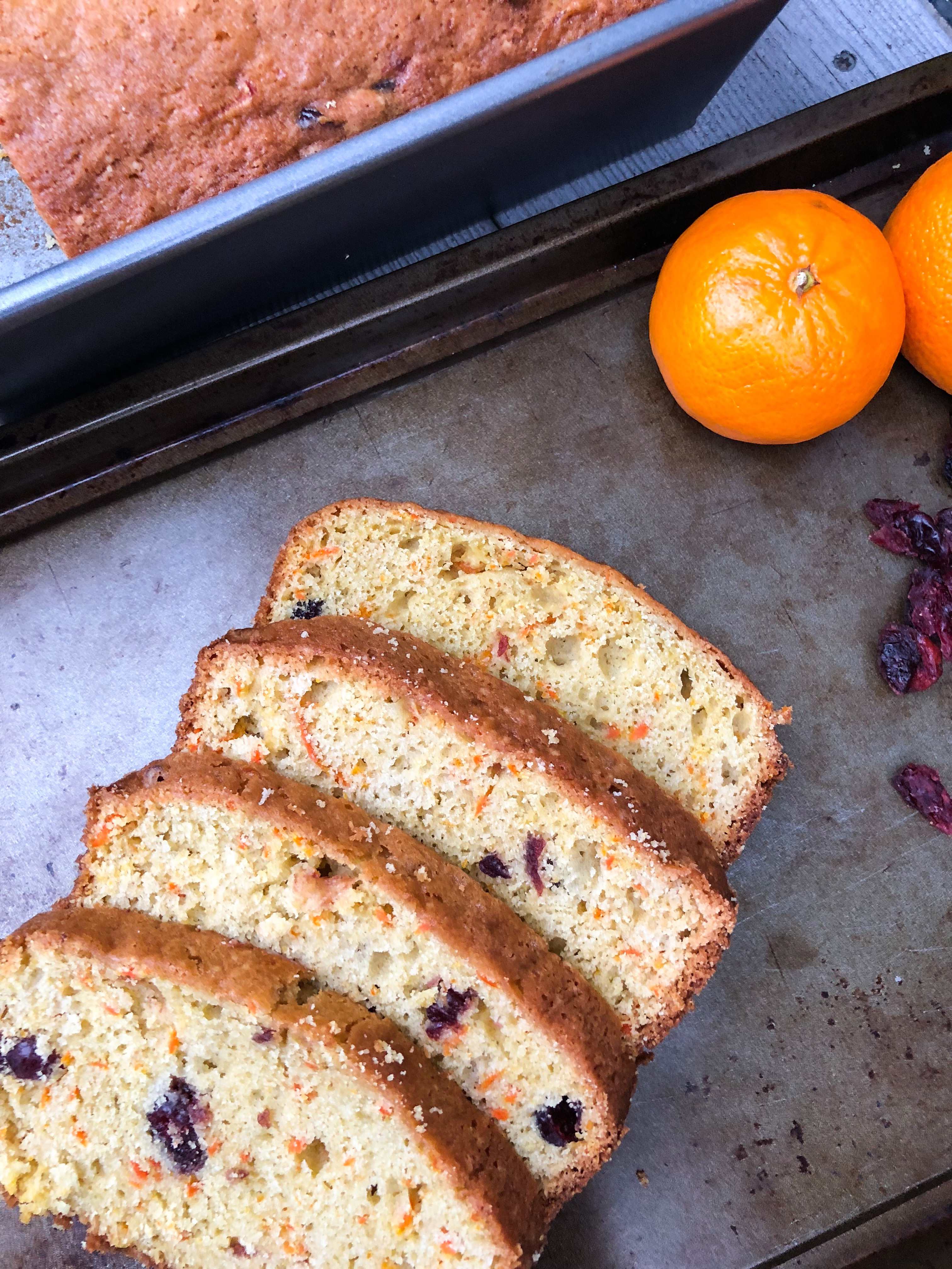 Citrus Scented Carrot Cranberry Loaf Cake The Kitchen Docs