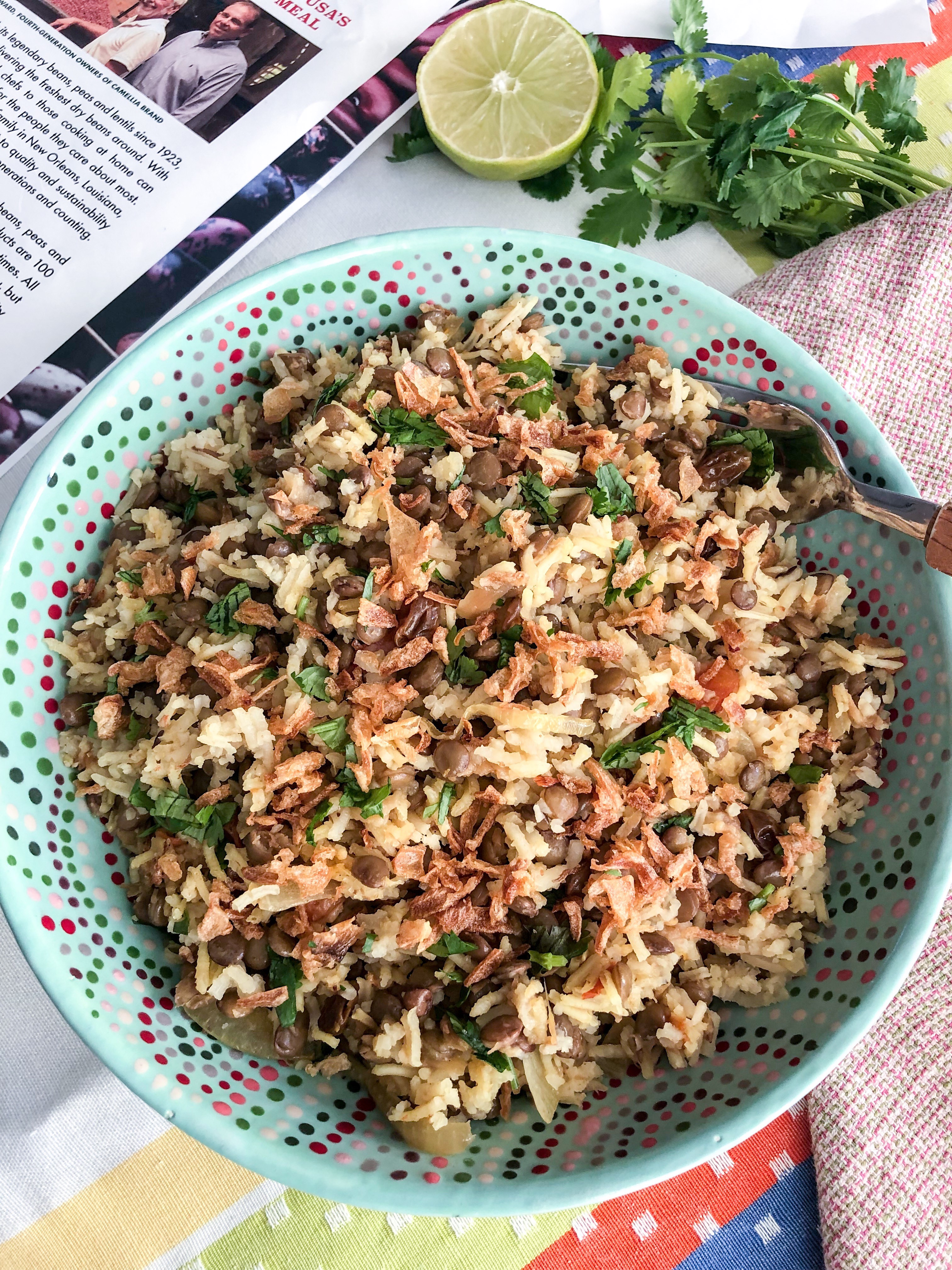 Indian Style Lentils and Rice (Sabut Masoor Khichdi)Meatless Monday