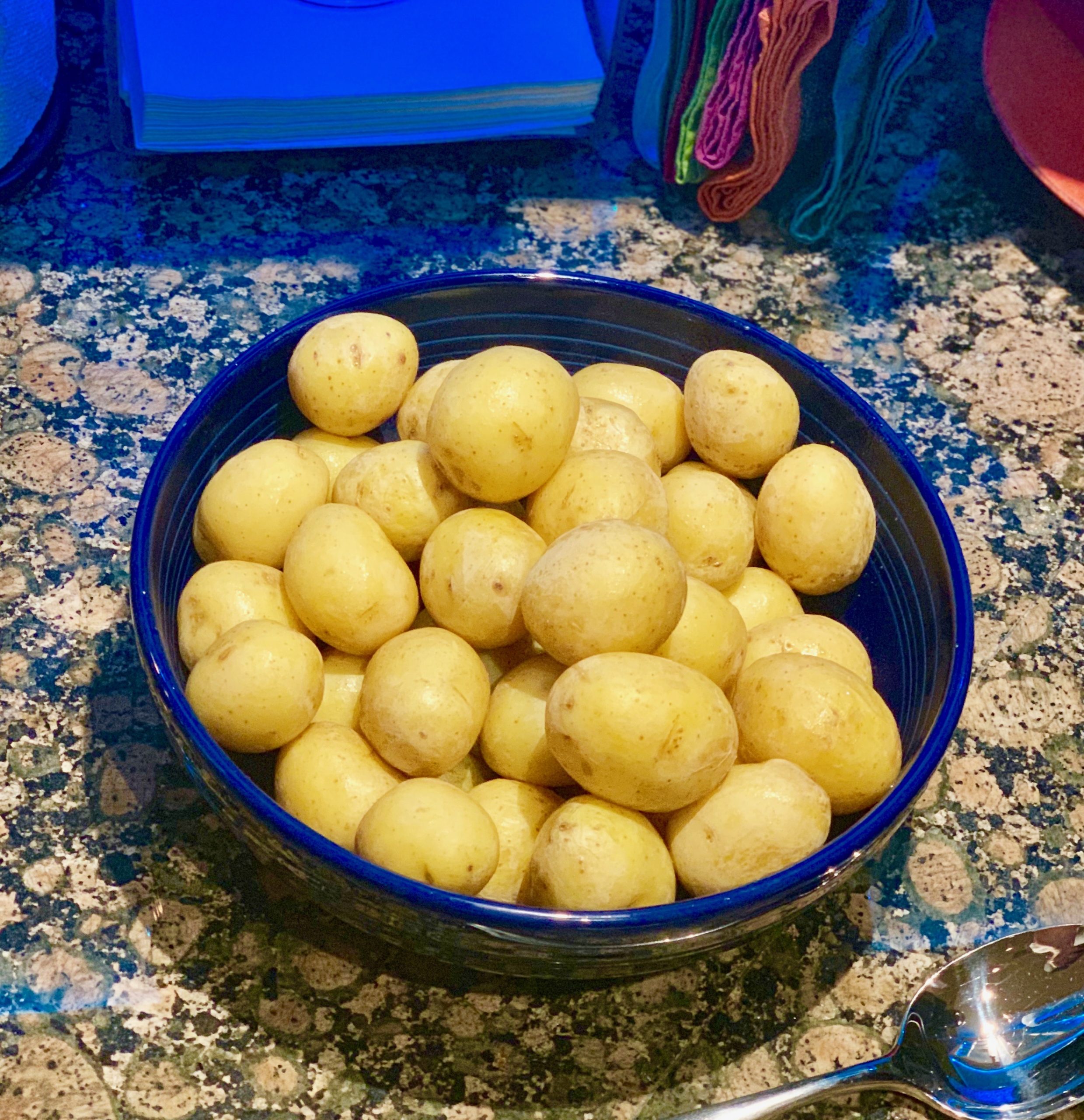 Creamer Potatoes in Dutch Oven Kitchen Dust