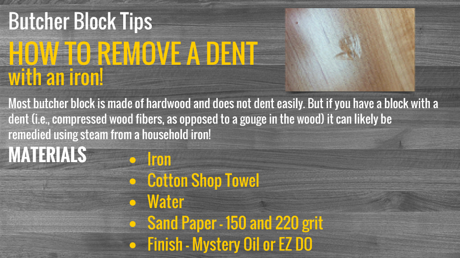 Removing A Dent From Butcher Block Is Easy! Butcher Block Co.