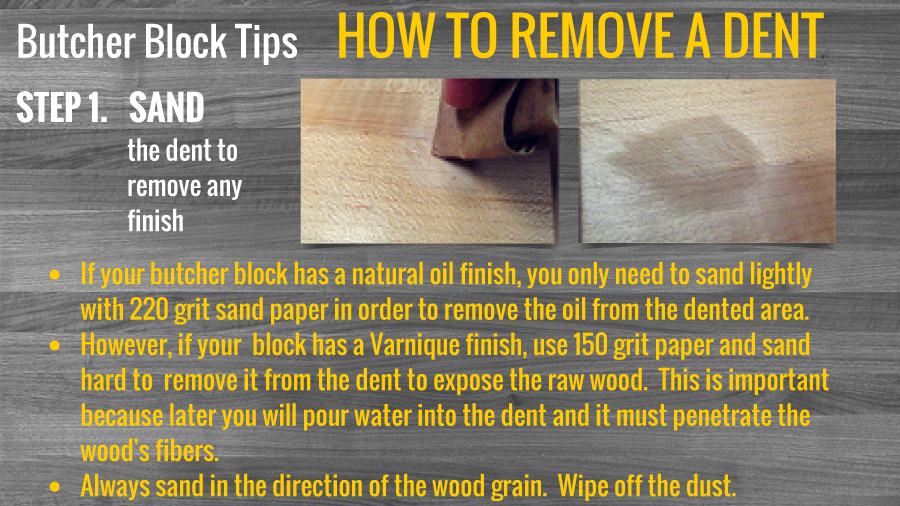 Removing A Dent From Butcher Block Is Easy! Butcher Block Co.