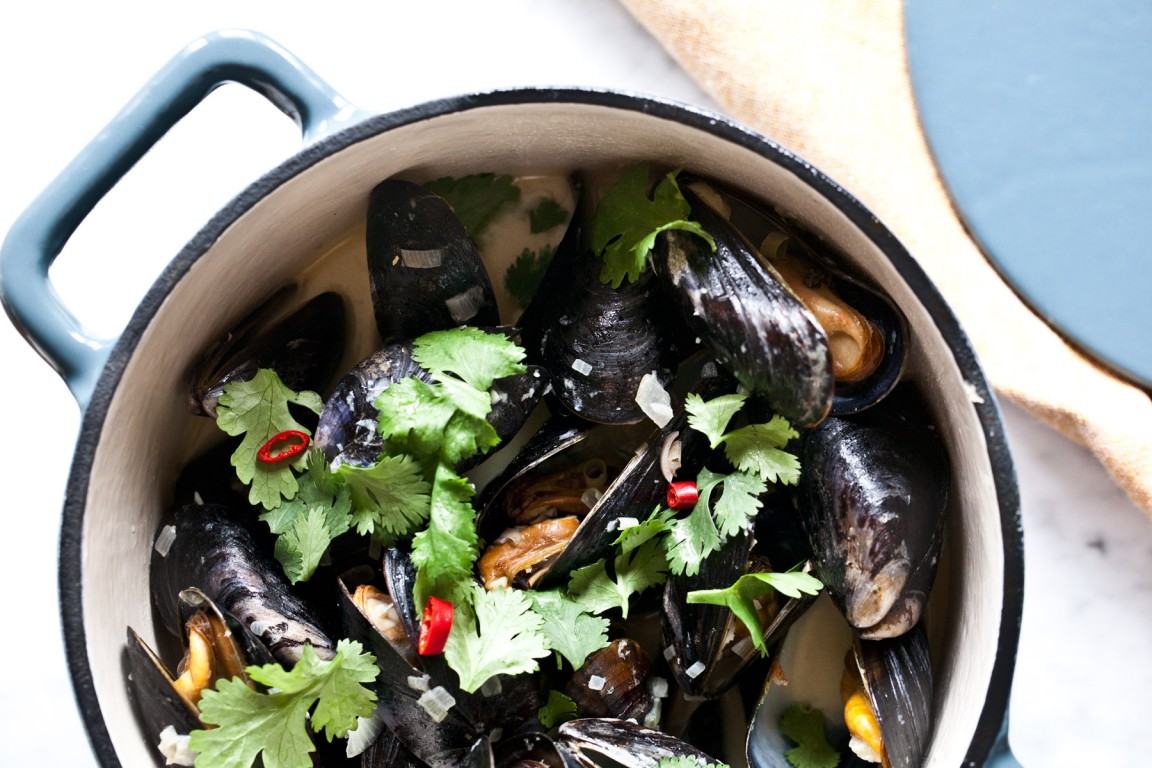 Slávky na kokosovém mléce