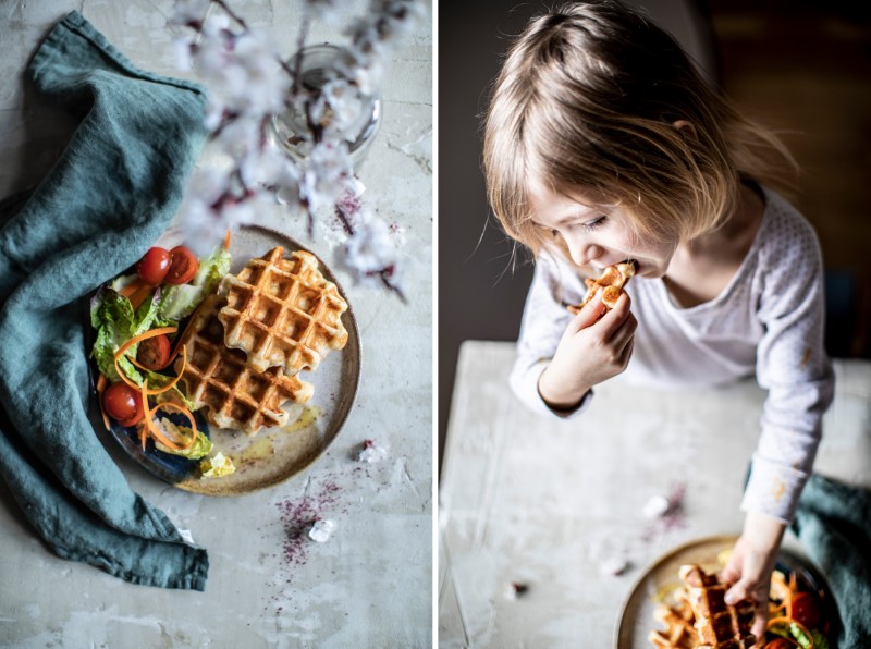 Slané sýrové vafle