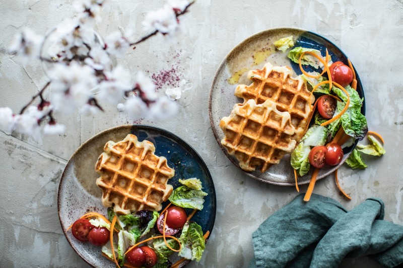 Slané sýrové vafle