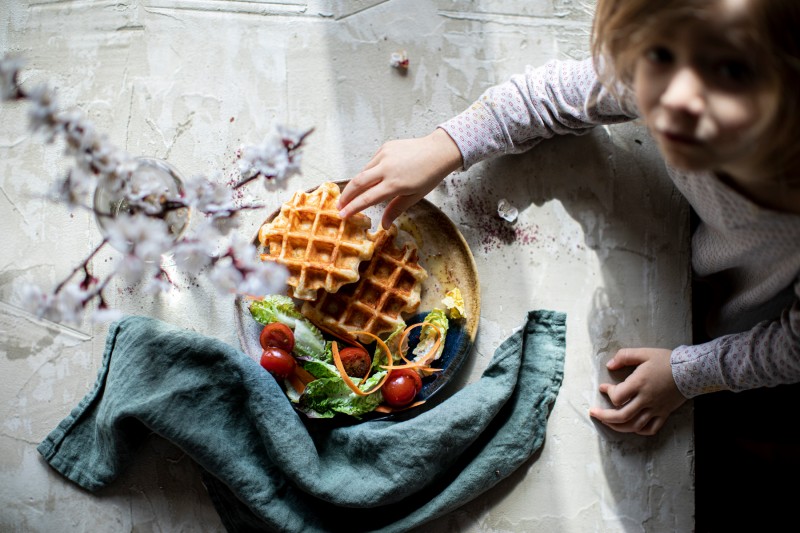 Slané sýrové vafle