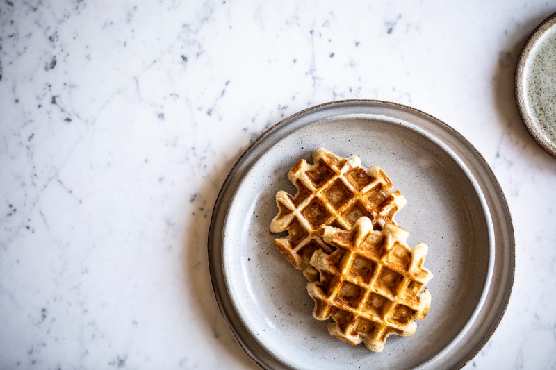 Vafle ze skyru se slaninou