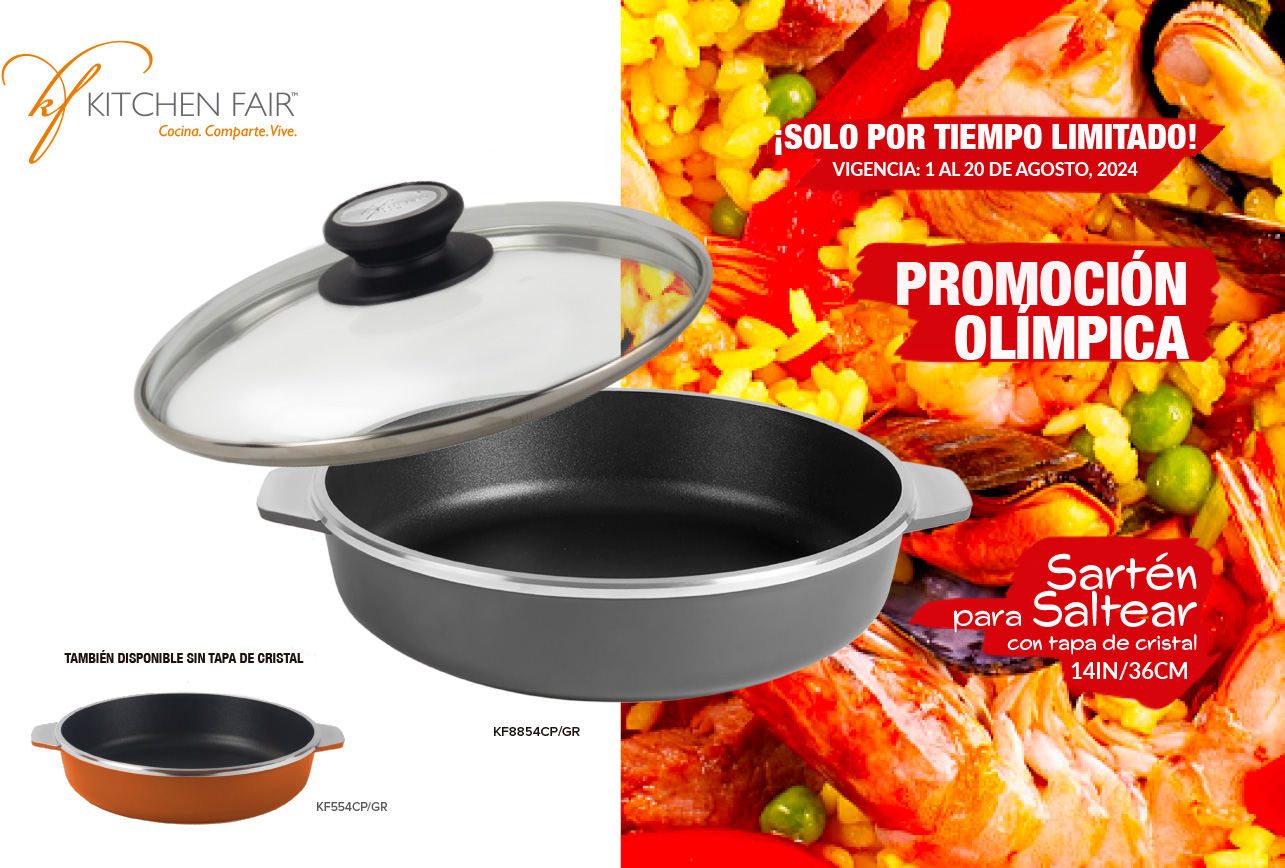 Promoción Olímpica Sartén para Saltear 14IN/36CM Kitchen Fair