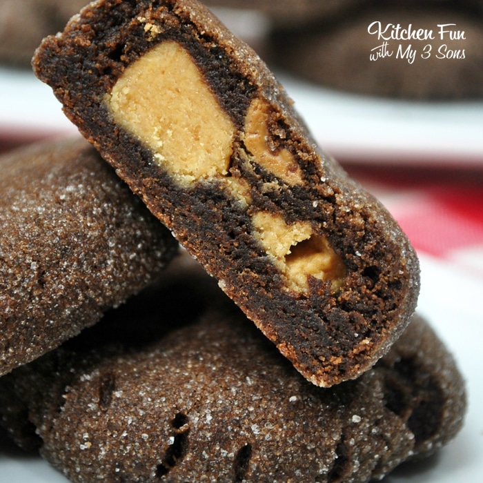 Peanut Butter Stuffed Chocolate Cookies Kitchen Fun With My 3 Sons