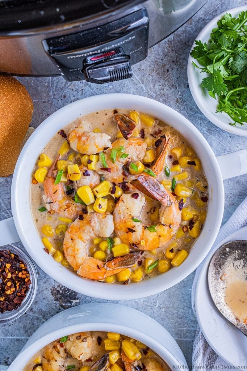 Shrimp and Corn Chowder (Slow Cooker) Kitchen Fun With My 3 Sons