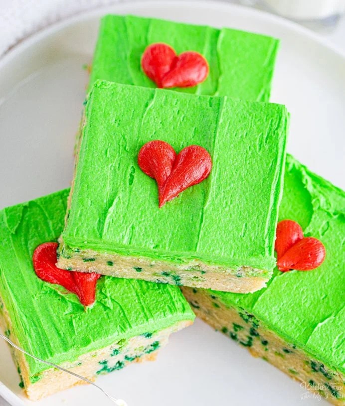 Grinch Sugar Cookie Bars Kitchen Fun With My 3 Sons