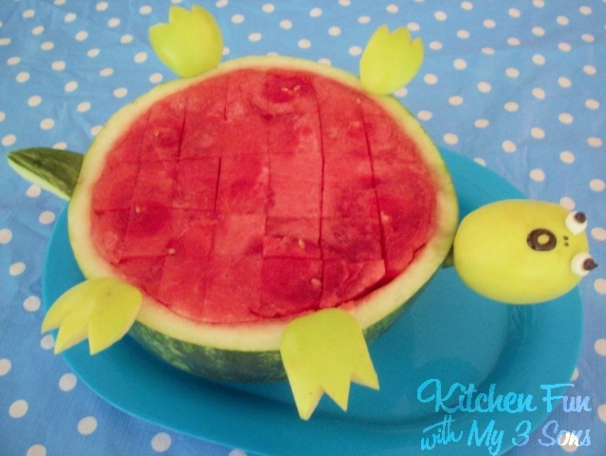 Upside Down Turtle Watermelon Kitchen Fun With My 3 Sons