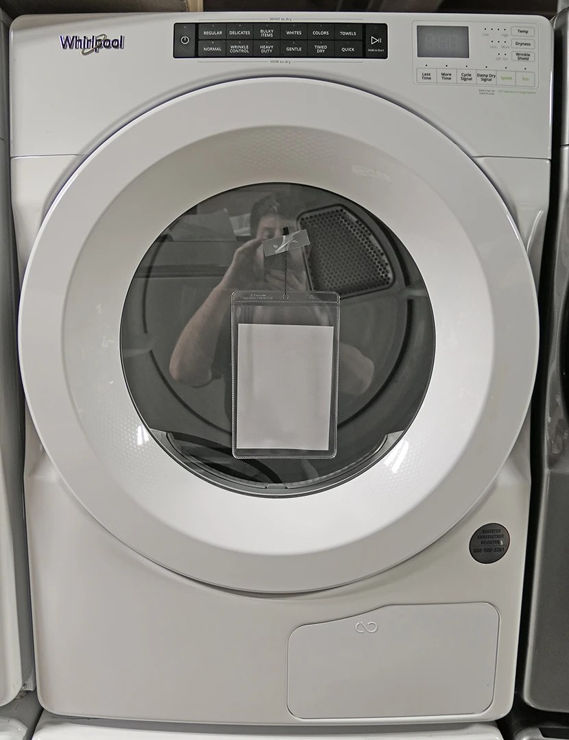 Whirlpool WHD560CHW 27" Ventless Electric Dryer with 7.4 cu. ft