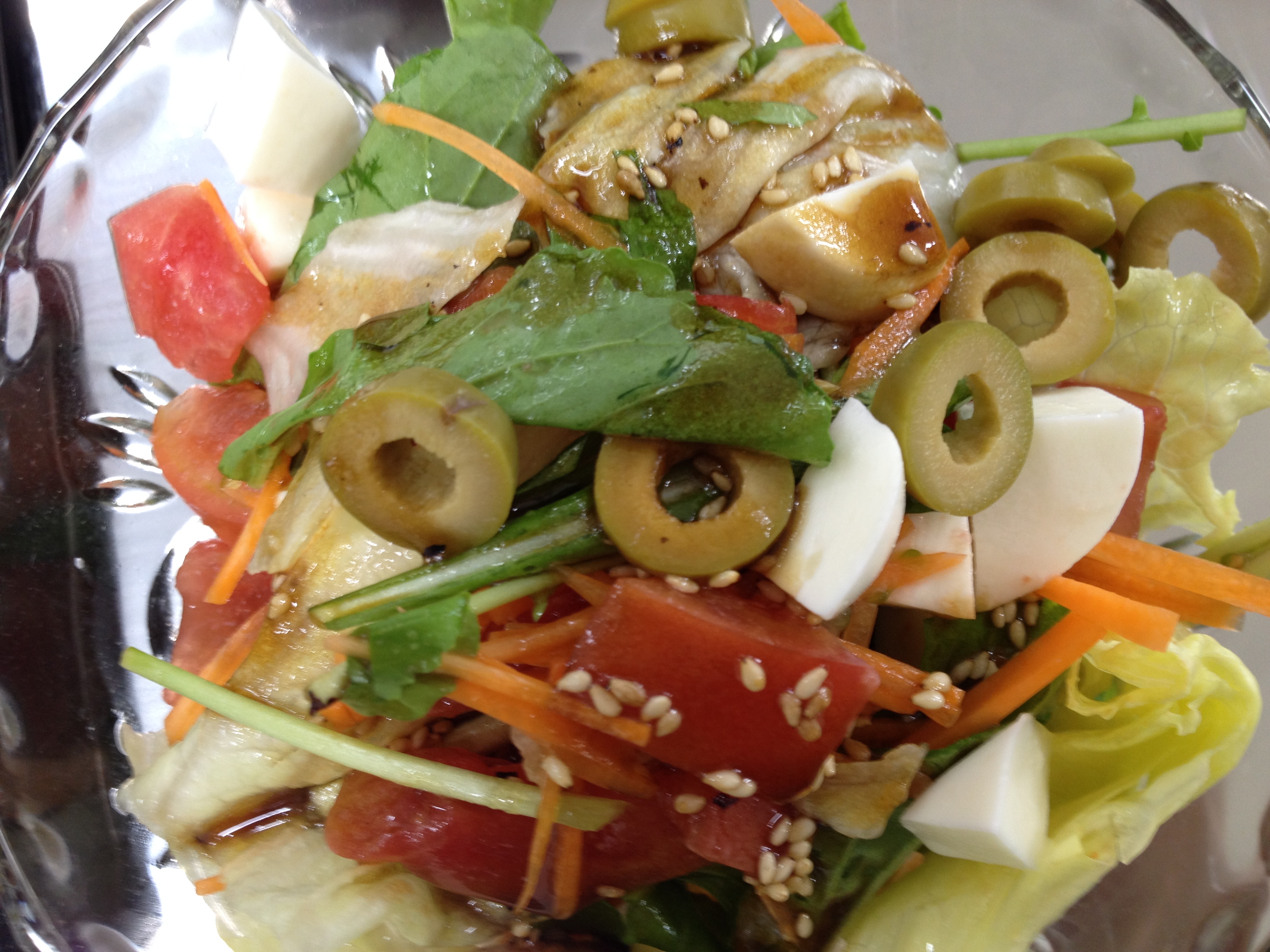 Salad with Soy Sauce Dressing KitchenNippon