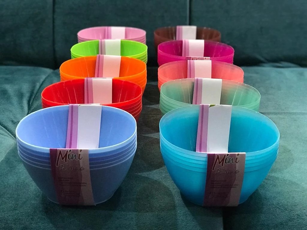 Mini Plastic Bowl Set (Pack of 6) KitchenPiece