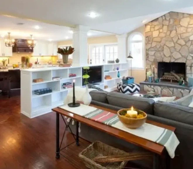 How To Build A Half Wall Between Kitchen And Living Room at Thomas