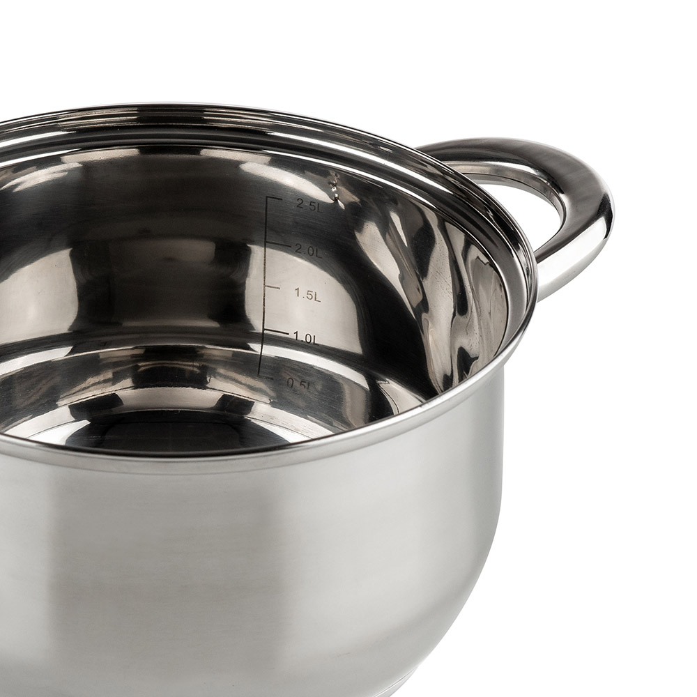 Cooking Pot Mühler, Brown Glass Lid / Stainless Steel / Various Sizes