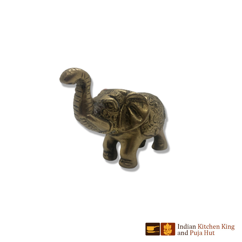 Designer Elephant Brass Statue Kitchen Puja Hut
