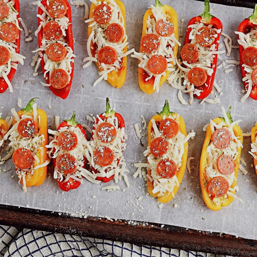 Delicious LOWCARB PIZZA PEPPER POPPERS Healthy Recipes
