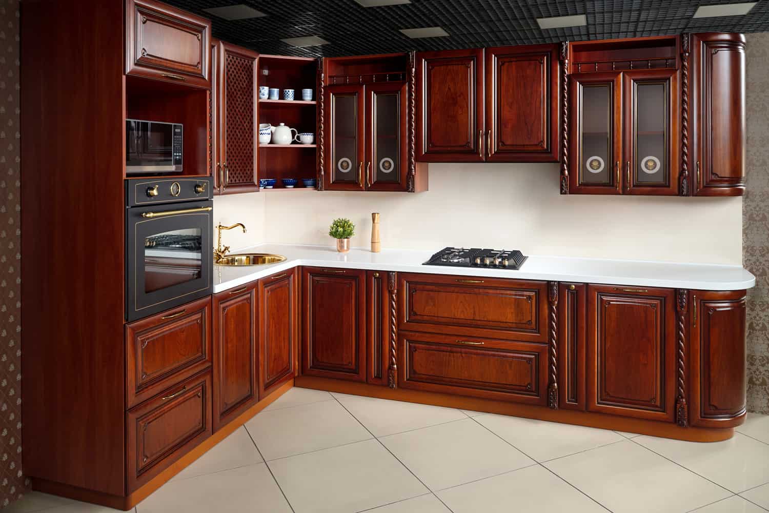 What Color Floor With Cherry Kitchen Seer