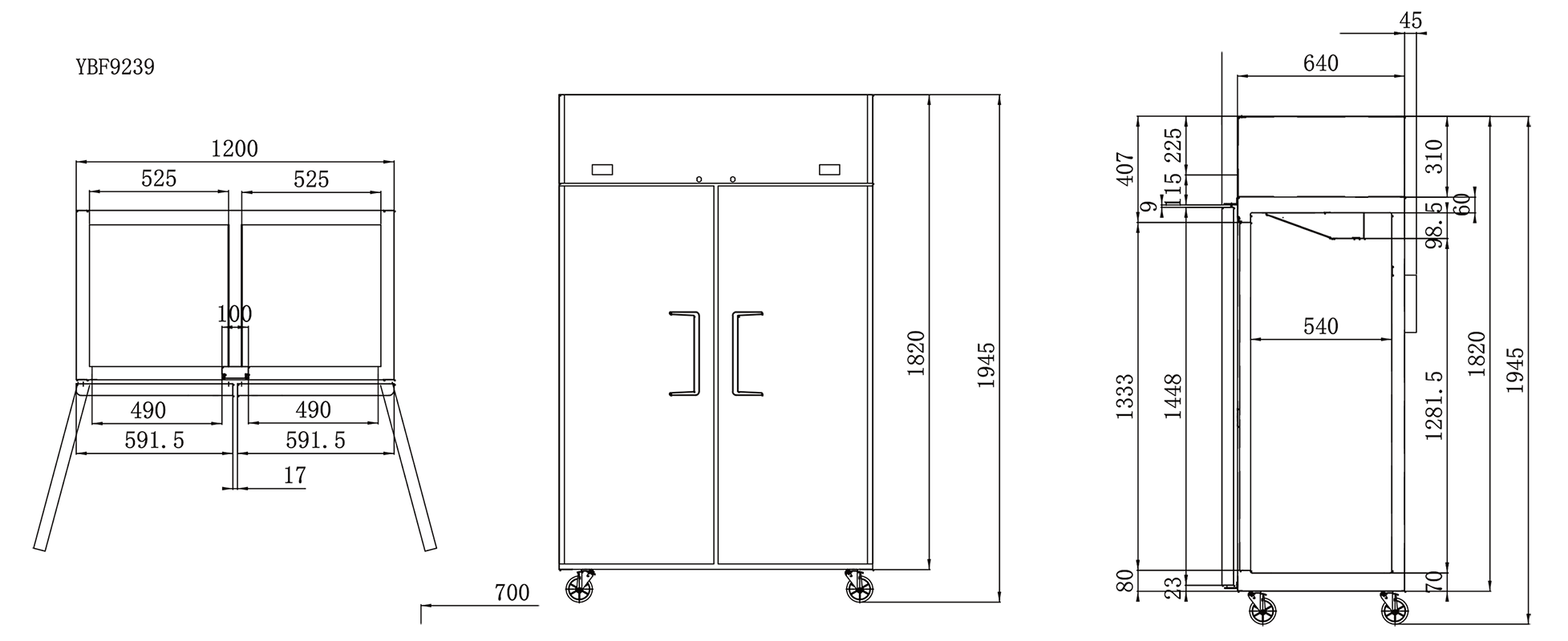 Commercial Freezer 1200mm Atosa YBF9219