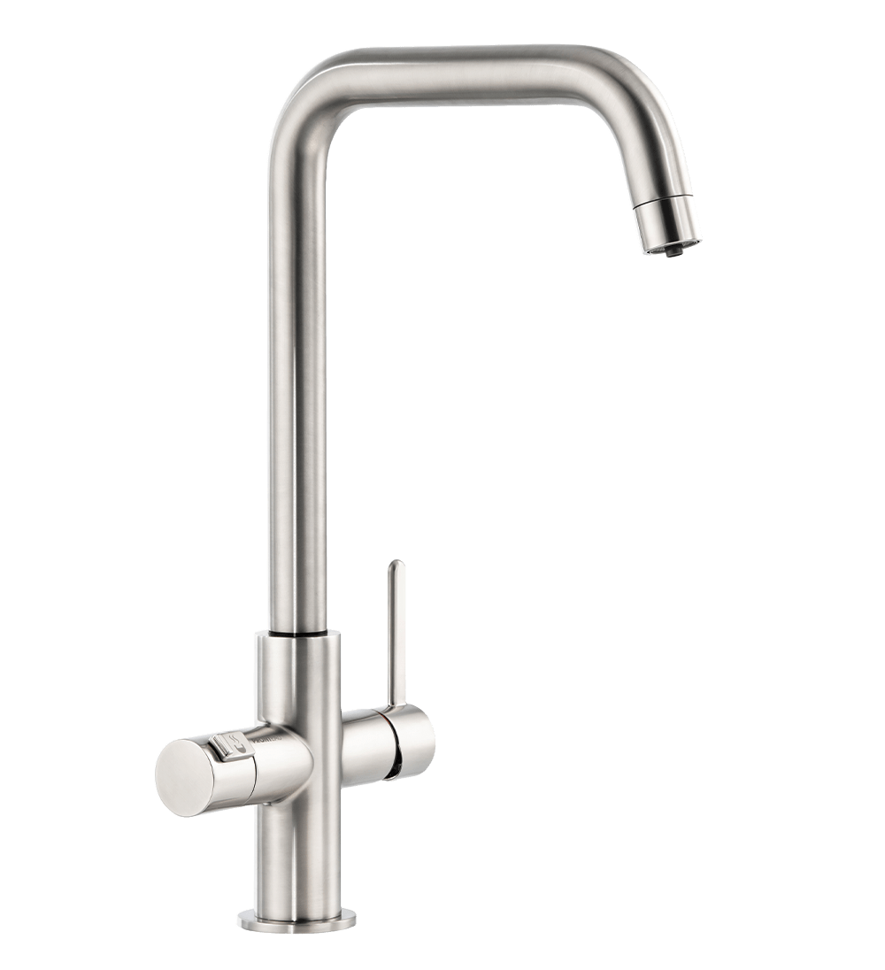 Prothia 3 n 1 Monobloc tap with quad shaped spout instant hot water tap