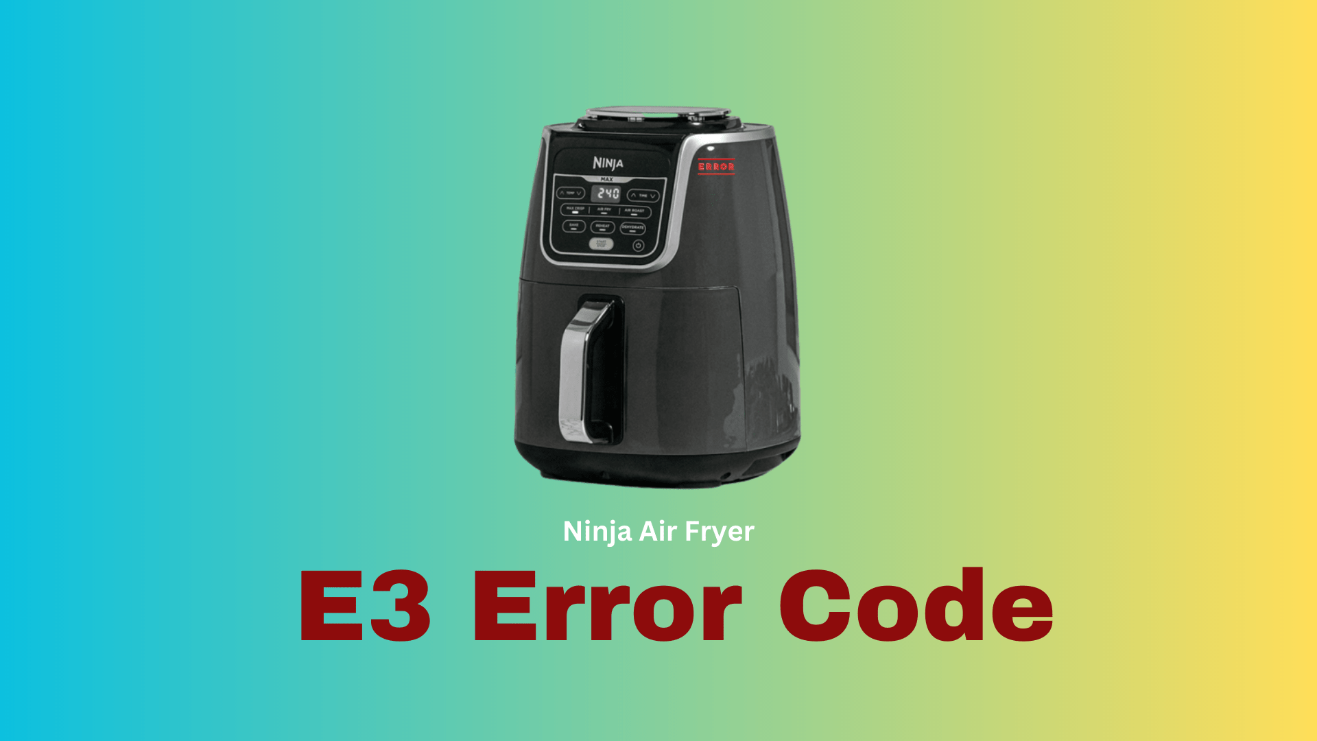 Ninja Air Fryer E3 Error Code What To Do When It Happens!