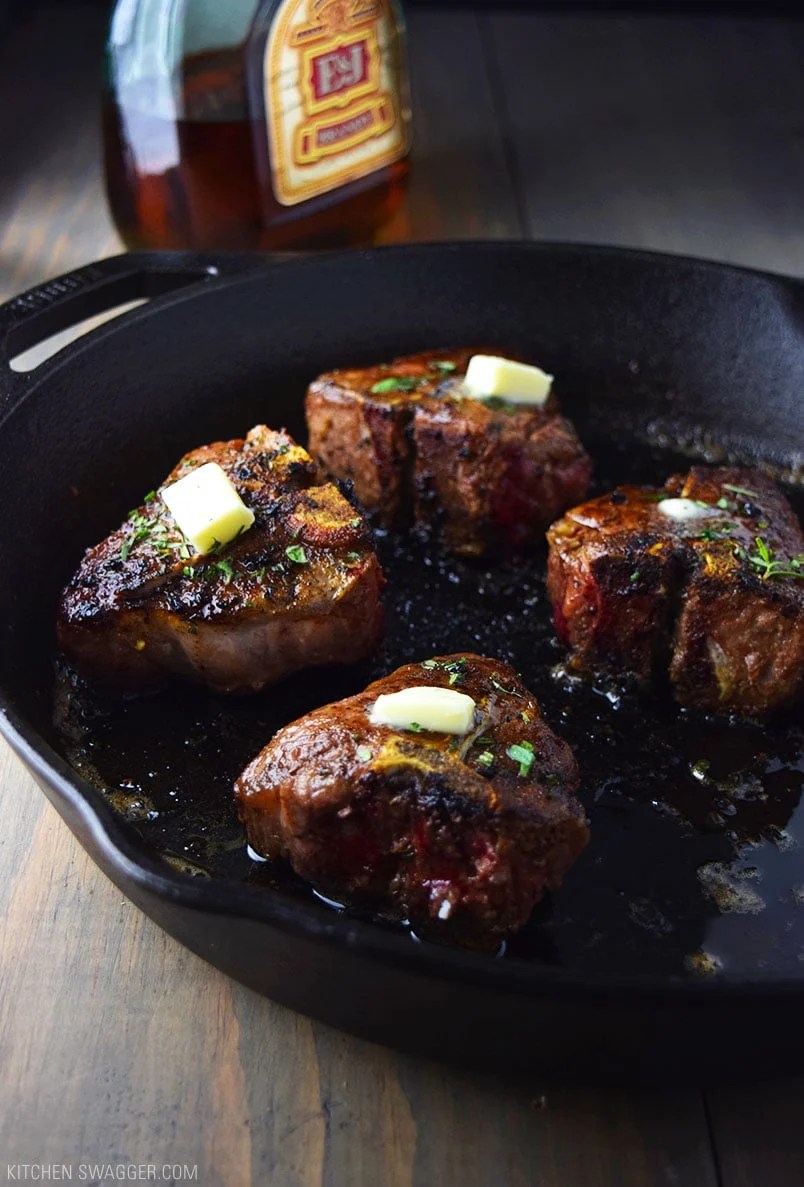 Cast Iron Lamb Loin Chops with Cognac Butter Sauce Recipe Kitchen Swagger