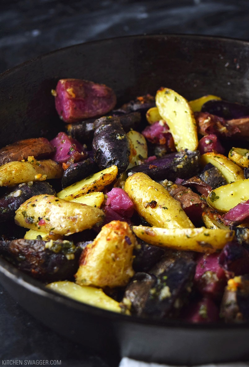 Garlic and Parmesan Fingerling Potatoes Recipe Kitchen Swagger