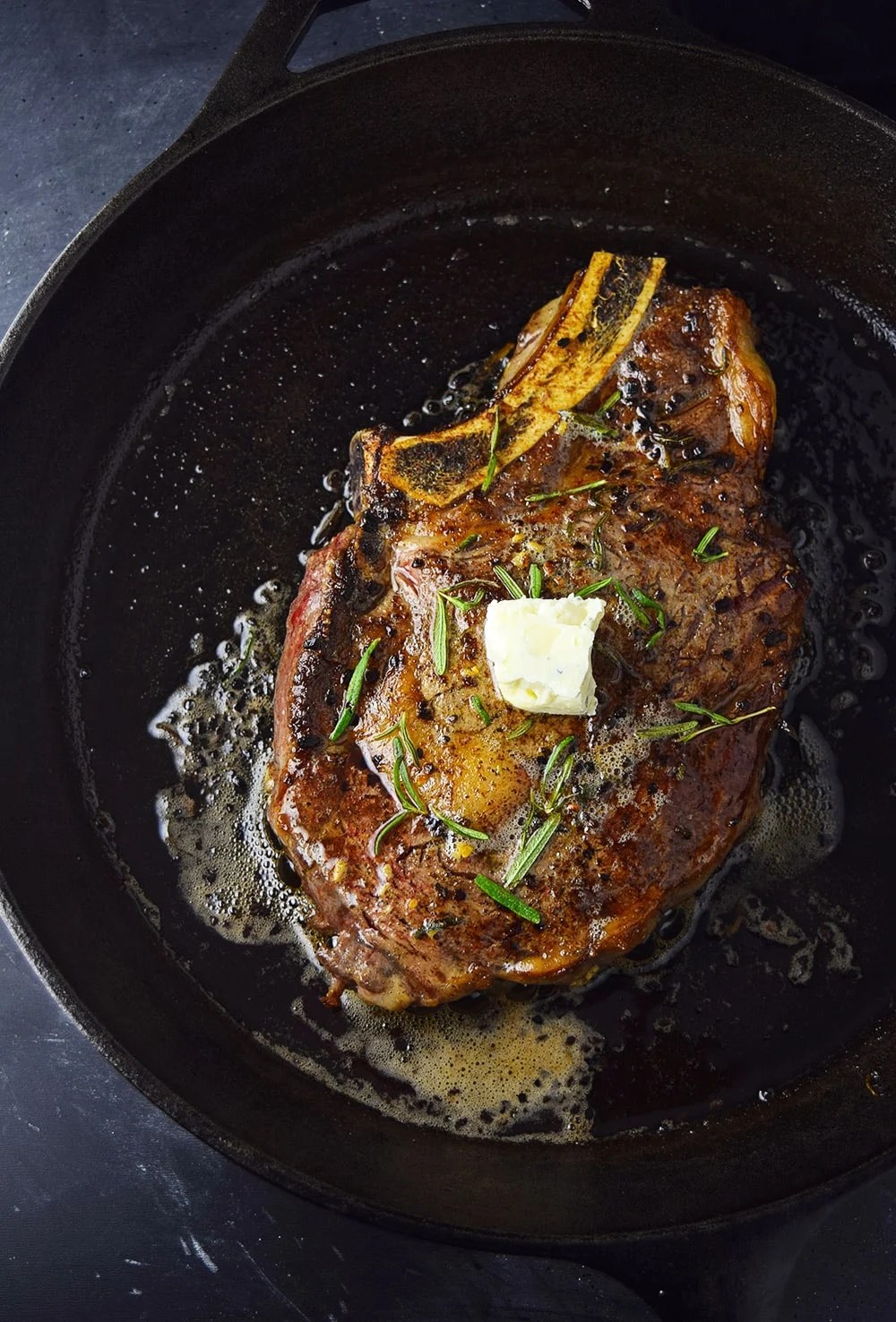How To Cook A Ribeye Steak - Damn Delicious Pan-Seared Ribeye Steak With Blue Cheese Butter Recipe - Kitchen Swagger