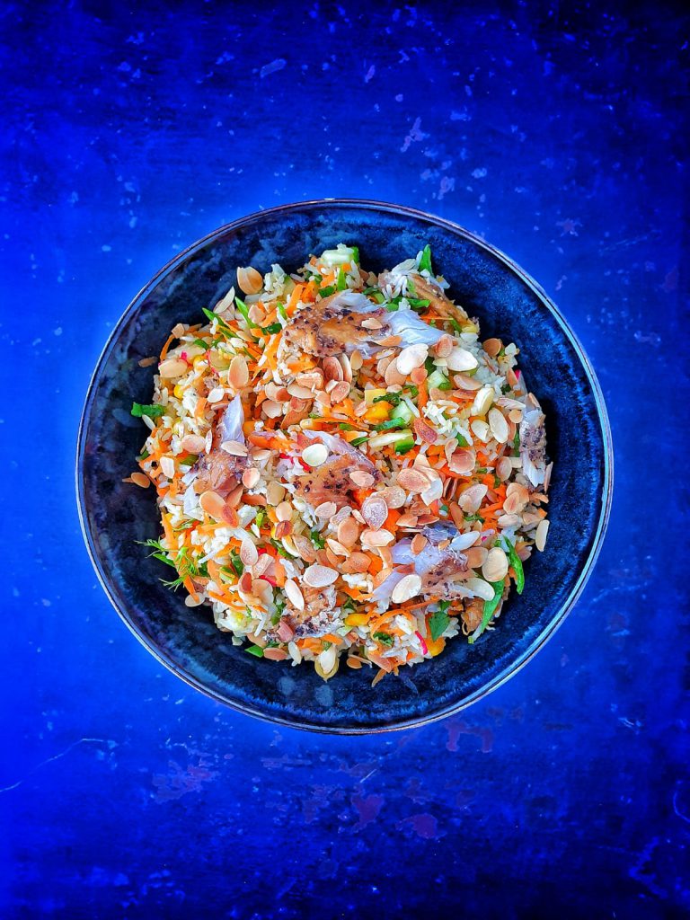 Smoked mackerel rice salad Kitchen Titbits