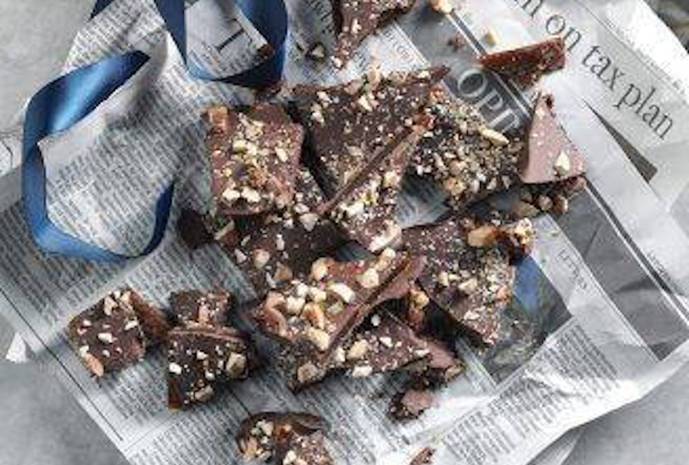 Infused Chocolate Almond Butter Toffee Kitchen Toke