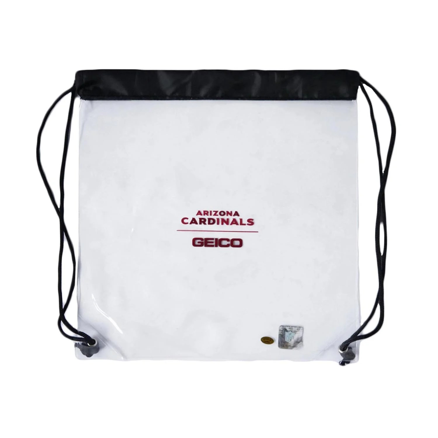 Promotional Clear vinyl drawstring bag J&F For the Love of the Game