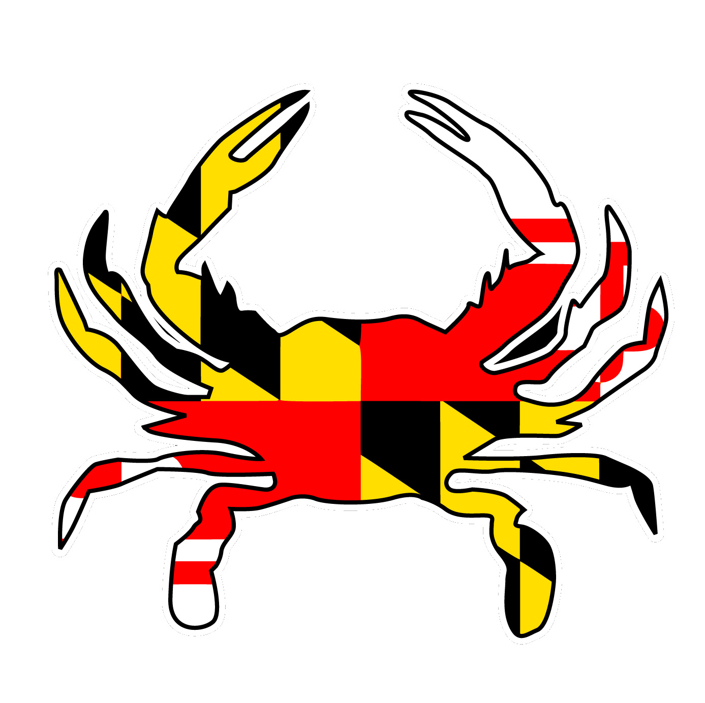 Maryland Crab Decal Sticker The Kite Loft