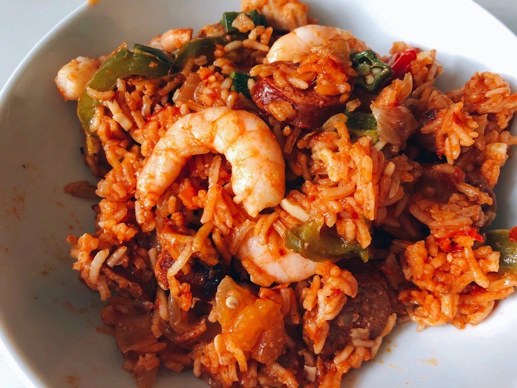 Creole Jambalaya with Okra Kith and Kitchen