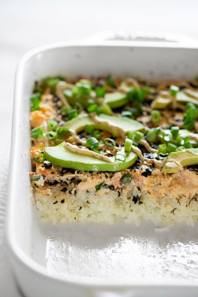Salmon Sushi Bake Recipe
