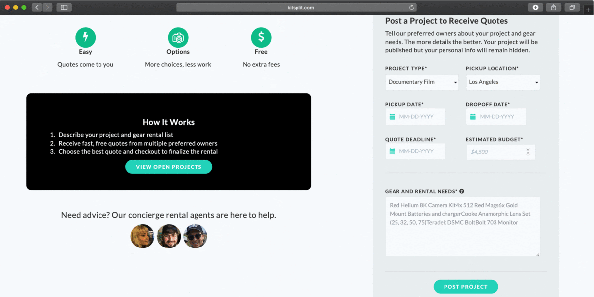 How do I get quotes from multiple owners on my project? KitSplit