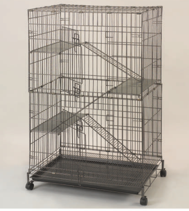 Collapsible Steel Cat Cage C232RI with 3 Platforms Cat Cage Malaysia