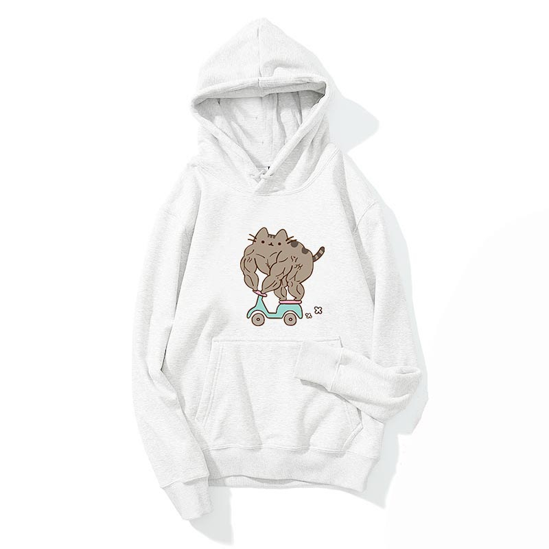 Funny Pusheen Cat Print Hoodie