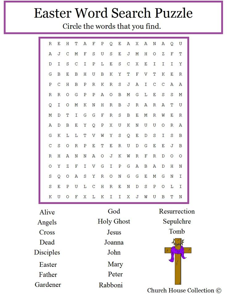 16 Printable Easter Word Search Puzzles Kitty Baby Love