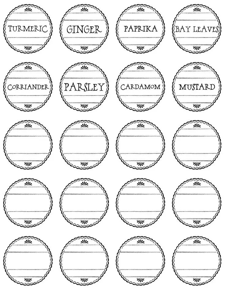 Printable Spice Jar Label Templates