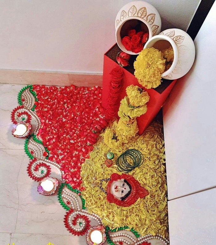 Flower Rangoli Designs For Corner Best Flower Site