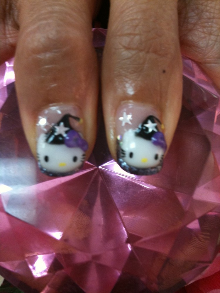 hello kitty halloween nails Hello Kitty Hell