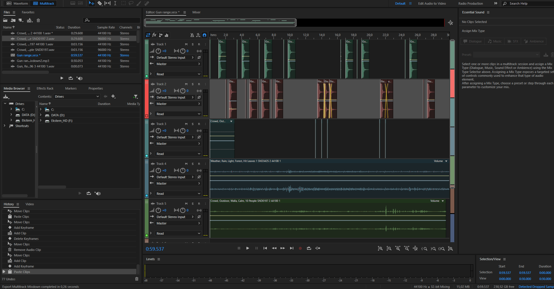 Design For Motion (UM3DFM051) Making Audio Clips